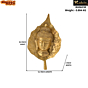 Brass Buddha Face on Leaf Wall Hanging KBH06238