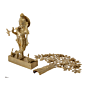 Brass Krishna with Tree Statue Idol KBH06392