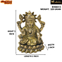 Brass Kamal Lakshmi Idol 3 Inch KBH06513