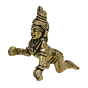 Brass Baal Krishna Statue Idol KBH06580