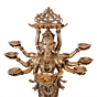 Brass Dashabhuja Deep Lady Statue KBH06710