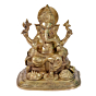 Brass Prasad Ganesha Idol KBH06716