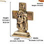 Brass Cross with Jesus KBH06722
