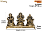 Brass Ganesh Laxmi Saraswati Idol KBH06988