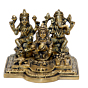 Brass Laxmi Ganesha with Kuber Dhan Yantra KBH06993