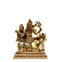 Brass Shiva Family Idol 6 Inch KBH07000