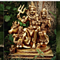 Brass Shiva Family Idol 6 Inch KBH07000