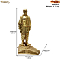 Brass Sardar Patel Model 8 Inch KBH07011