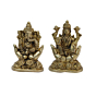 Brass Hand Ganesh-Lakshmi Pair BH07022