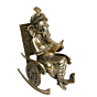 Brass Chair Reading Ganesha KBH07031