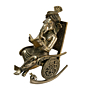 Brass Chair Reading Ganesha KBH07031