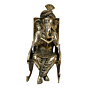 Brass Chair Reading Ganesha KBH07031