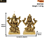 Brass Ganesha-Lakshmi Pair 4 Inch KBH07040