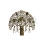Brass Wall Hanging Bird on Banyan Tree KBH07103