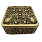 Brass Square Jewelry Box 2 Inch KBH07126