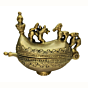 Brass Ship Kankavati Sculpture KBH07128