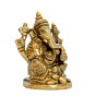 Brass Ganesha on Rat Idol 3 Inch KBH07136