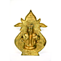 Brass Ganesh Kalash Design Plate Wall Hanging KBH07158