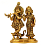 Brass Radha Krishna with Peacock KBH07159