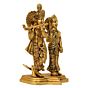 Brass Radha Krishna with Peacock KBH07159