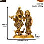 Brass Radha Krishna with Peacock KBH07159
