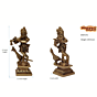Brass Krishna with Peacock Playing Flute KBH07176