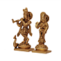 Brass Radha Krishna Set KBH07178