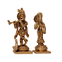 Brass Radha Krishna Set KBH07178