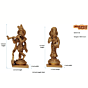 Brass Radha Krishna Set KBH07178
