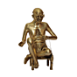 Brass Gandhi Charkha Sculpture KBH07186