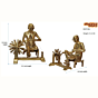 Brass Gandhi Charkha Sculpture KBH07186