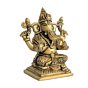 Brass Square Base Ganesh KBH07190