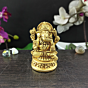 Brass Ganesh Round Base Flower KBH07197