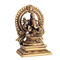 Brass Kaman Ganesh Sitting KBH07217