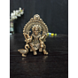 Brass Sinhasan Sitting Vishvakarma Idol KBH07220