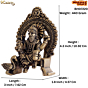 Brass Sinhasan Sitting Vishvakarma Idol KBH07220