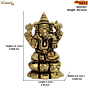 Brass Small Ganesha Idol KBH07227