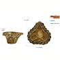 Brass Diya Heart Shape Divi KBH07242