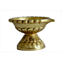 Brass Diya Oil Lamp with Round Base KBH07251