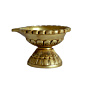 Brass Diya Oil Lamp with Round Base KBH07251