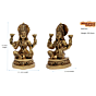 Brass Laxmi Ji on Heart Shape Base Idol KBH07261