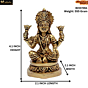 Brass Laxmi Ji on Heart Shape Base Idol KBH07261