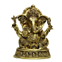 Brass Ashtavinayak Ganesha Sitting on Bajath Idol KBH07264