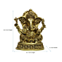 Brass Ashtavinayak Ganesha Sitting on Bajath Idol KBH07264