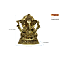 Brass Ashtavinayak Ganesha Sitting on Bajath Idol KBH07264