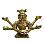 Brass Deep Lady 5 Diya KBH07265