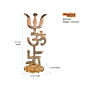 Brass Trishul and Swastik Small KBH07285