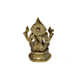 Brass Ganesha Sitting on Bajath Idol KBH07293