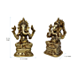 Brass Ganesha Sitting on Bajath Idol KBH07293