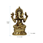 Brass Ganesha Sitting on Bajath Idol KBH07293